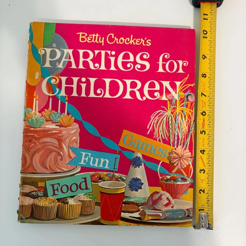 Betty Crocker Parties for Children Vintage 1964 Spiral Cookbook Kids Great